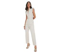 Trendyol Tuta da Donna Tinta Unita Salopette, Bianco, 66