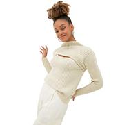 Trendyol Twoaw22kz1662 Maglia di Tuta, Pietra, M Donna