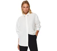 Trendyol TWOAW24GO00168 Camicia, Ecru, 38 da Donna