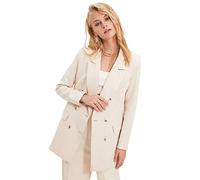 Trendyol Übergroße Blazerjacke mit Knopf Giacca Blazer Oversize con Bottone, Beige, 36 da Donna