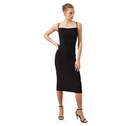 Trendyol Vestiti da Donna Aderenti Midi in Maglia, Nero, XS