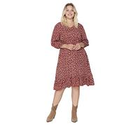 Trendyol Woman Mini A-Linie V-Ausschnitt Webstoff Kleid Vestito, Multi-Color, 74/Plus Donna