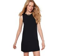 Trendyol Women Mini Shift Regular Fit Woven Dress, Women Mini Shift Abito in Tessuto dalla vestibilità Regolare Donna, Black,