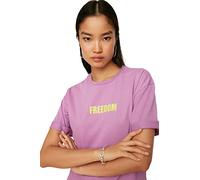 Trendyol Maglietta con Stampa Viola T-Shirt, Lilla, M Donna