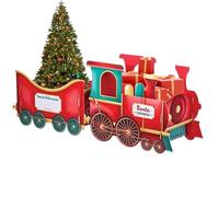 Treni Santa Christmas Train porta regalo, scatola di Natale per scuola, ufficio, appartamento, camera da letto, scrivania, viaggio, decorazione per la casa