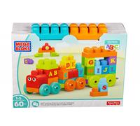 Mega Bloks DXH35 Impara con il Treno Blocchi per Costruire e Imparare l'alfabet