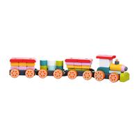 Trenino CUBIKA con tre vagoni - puzzle di legno, 35 pezzi