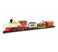 Trenino di Babbo Natale su Slitta con Pista 380 cm con Luci Suoni e movimento Treno Natalizio locomotiva su binario con faro