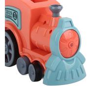 Trenino Domino Colorato Giocattolo Elettrico Impilabile a Posa Automatica, Set di Blocchi Domino Creativi per Abilità Atletiche e Immaginazione dei Bambini, Trenino in Plastica Blu Rosa da