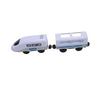 Trenino Elettrico Interattivo Attraente Treno in ABS Blu e Bianco per Bambini Asilo Nido