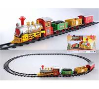 Trenino Elettrico per Bambini,Trenino Natalizio ，Luci E Suoni, Giocattolo Con Bi
