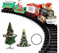 TRENINO NATALIZIO PER ALBERO TRENO ELETTRICO CON SLITTA BABBO NATALE LOCOMOTIVA