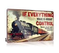 Treno a vapore che accelera con testo in grassetto: "If Everything You Control Is Kroot Soft Area Classic - Funky Art Wall Art Decor (30 x 40 cm)