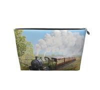 Treno a vapore e ferrovia, Borsa da toilette Borsa per trucco Borsa per cosmetici Borsa da toilette da viaggio portatile