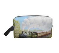 Treno a vapore e ferrovia, Borsa per il trucco Borsa per cosmetici Borsa da viaggio portatile da viaggio Borsa per trucco Organizer