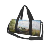 Treno a vapore e ferrovia, Borsone da viaggio di grande capacità Borsa rotonda Borsa da viaggio sportiva Borsa da viaggio Borsa da fitness