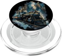 Treno a vapore Fantasy Castle Magic Vintage Viaggi PopSockets PopGrip per MagSafe