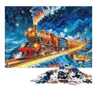 Treno a vapore Jigsaw Puzzle in Legnos Adulto 1000 Pezzi Puzzle Regalo Per Amore E Amico Per Gioco Familiare Gioco Education Decorazione Interna Unica Stress Relief Toy 1000pcs (75x50cm)