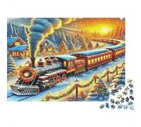 Treno a vapore Rompicapo 1000 Pezzi In Resistente E Durevole, Un Gioco Di Puzzle Per Brain Training Puzzle, Ideale Per Decorazione Casa, Enigma Del Regalo Di Natale 52x38cm/1000pcs