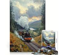 Treno a vapore tra le montagne - Puzzle da 1000 pezzi per ragazzi - Gioco di logica e antistress - Taglio netto - Lista dei desideri di Babbo Natale 38x26cm