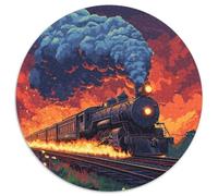 Treno a vapore1000 Pezzi Rotonda Puzzle ScenarioPuzzle Classico Bel Regalo Per Amici Di Famiglia Edugattoivi Per Bambini Impossible1000 pezzi (67.5x67.5cm)