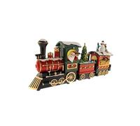 Treno Babbo Natale decorativo con movimento, luci a LED e musica