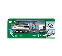 BRIO 36003 - Turbo Train - Trenino a batteria per bambini dai 3 anni in su, blu/bianco