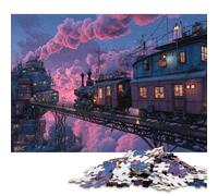 Treno dei sogni Puzzle in Legno 1000 Pezzi Adulto Puzzle Regalo Per Amore E Amico Per Gioco Familiare Decorazione Interna Unica Gioco Education Stress Relief 1000pcs (75x50cm)