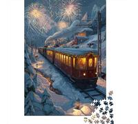 Treno dei Sogni Puzzle in Legno 1000 Pezzi Puzzle Adulto Decorazione Interna Unica Per Gioco Familiare Divertimento Gioco Regalo Per Amore E Amico Stress Relief 1000pcs (75x50cm)