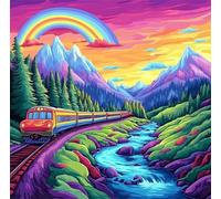 Treno del torrente Woods 90 Pezzi Puzzle, 90 pezzi puzzle Classico per adulti, Fai Da Te Giochi Educativo e Giocattoli Sfida, Intrattenimento Creativo, Puzzle Impossible