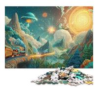 Treno di Montagna Puzzle in Legnos 1000 Pezzi Puzzle Adulto Decorazione Interna Unica Divertimento Gioco Regalo Per Amore E Amico Per Gioco Familiare Stress Relief 1000pcs (75x50cm)