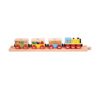 Treno in legno con vagoni di verdura di Bigjigs Rail