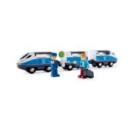 TRENO INTERCITY trenino VAGONI in legno e plastica HAPE gioco E3728 età 3+