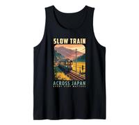 Treno Lento Attraverso Il Giappone Retro Campagna Railway Travel Canotta