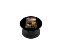 Treno lento attraverso il Giappone Retro Campagna Railway Travel PopSockets PopGrip Adesivo