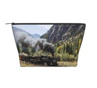 Treno locomotiva a vapore, Borsa da toilette Borsa per trucco Borsa per cosmetici Borsa da toilette da viaggio portatile