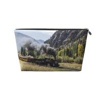 Treno locomotiva a vapore, Borsa da toilette Borsa per trucco Borsa per cosmetici Borsa da toilette da viaggio portatile