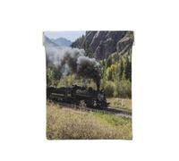 Treno locomotiva a vapore stampato carino, Spremere il portafoglio superiore da donna Borsa portaoggetti Piccola portamonete Portamonete