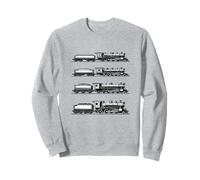 Treno Locomotiva Ferroviere Ferrovia Trainspotter Retro Felpa