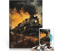Treno locomotiva retrò Puzzle da 1000 pezzi per adulti Giocattoli che creano dipendenza e sfidano l'intelligenza del cervello per la decorazione della casa 38x26cm