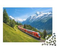 Treno magico Rompicapo 1000 Pezzi In Treno rosso Resistente E Durevole, Un Gioco Di Puzzle Per Brain Training Puzzle, Ideale Per Decorazione Casa, Enigma Del Regalo Di Natale 52x38cm/1000pcs