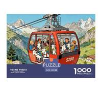 Treno panoramico in montagna Puzzle in Legno Impermeabile Puzzles Da 1000 Pezzi Regali Per Adulti Sfidanti E Rompicapo Giochi Di Impegnativi