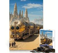 Treno steampunk nel deserto - Puzzle da 1000 pezzi per ragazzi - Gioco di logica e svago - Bordo fine - Regalo speciale 50x75cm