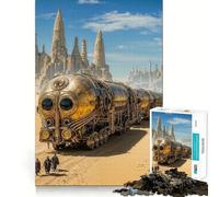 Treno steampunk nel deserto - Puzzle da 1000 pezzi per ragazzi - Gioco di logica e svago - Bordo fine - Regalo speciale 50x75cm