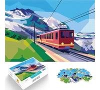 Treno sul Cervino Puzzle 1000 pezzi per adolescenti Aiuta il cervello ad allenare i giocattoli che creano dipendenza per coltivare la pazienza Decorazione della casa 38x26cm