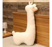 TRENSETGO Alpaca Peluche Collo Lungo Peluche Cuscino per Dormiente Laterale Decorazioni per la Casa Peluche Cartone Animato Animale Lama Regalo per Fidanzata Bambini Fidanzato Amante (75cm, Bianco)