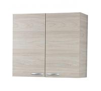 Trentiner Pensile Scolapiatti 80 cm Olmo con 2 Ante e 2 Ripiani - Eleganza Naturale per la Tua Cucina