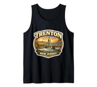 Trenton New Jersey Souvenir Città Stato Capitale Retro Vintage Canotta
