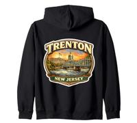 Trenton New Jersey Souvenir Città Stato Capitale Retro Vintage Felpa con Cappuccio