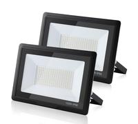 treoir Faretto LED da Esterno 100W, 10000LM Superright Faro Led Esterno, IP66 Impermeabile 6000K Bianco Freddo Faretti Led Esterno per Giardino, Garage, Cortile, Terrazza(2pcs)